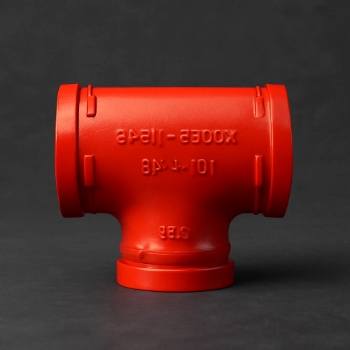 Переходной тройник под муфту грувлок ДУ 150x80 (ДН 165х89) 6x3
